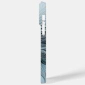 Blijde Bloem Abstract Blauw Grijs Bloemig Fractal Case-Mate iPhone Case (Achterkant / Links)