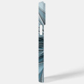 Blijde Bloem Abstract Blauw Grijs Bloemig Fractal Case-Mate iPhone Case (Achterkant / Rechts)