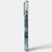 Blijde Bloem Abstract Blauw Grijs Bloemig Fractal Case-Mate iPhone Case (Achterkant / Links)
