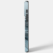 Blijde Bloem Abstract Blauw Grijs Bloemig Fractal Case-Mate iPhone Case (Achterkant / Links)