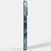 Blijde Bloem Abstract Blauw Grijs Bloemig Fractal Case-Mate iPhone Case (Achterkant / Rechts)