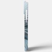 Blijde Bloem Abstract Blauw Grijs Bloemig Fractal Case-Mate iPhone Case (Achterkant / Links)