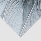 Blijde Bloem Abstract Blauw Grijs Bloemig Fractal Tissuepapier (Detail)
