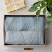 Blijde Bloem Abstract Blauw Grijs Bloemig Fractal Tissuepapier (Geschenk)