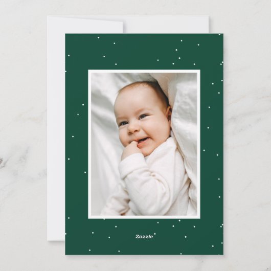 Blijde Bomen Groen 2 Foto Feestdagenkaart (Achterkant)