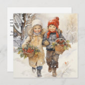 Blijde Boodschap: Liefde delen met Kerstmis Feestdagenkaart (Voorkant / Achterkant)