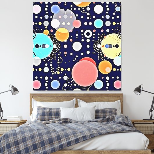 Blijde Bubble Universe Vision Canvas Afdruk (Insitu (Slaapkamer))