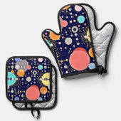 Blijde Bubble Universe Vision Ovenwant & Pannenlap Set (Voorkant / Achterkant)