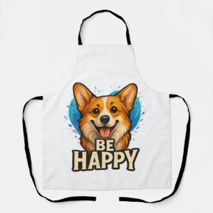 Blijde Corgi met Kleurrijk Hart- Ontwerp voor hond Schort