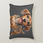 Blijde Dachshund Puppy Accent Kussen (Voorkant(Verticaal))