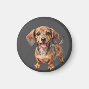 Blijde Dachshund Puppy Magneet
