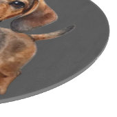 Blijde Dachshund Puppy Snijplank (Hoek)