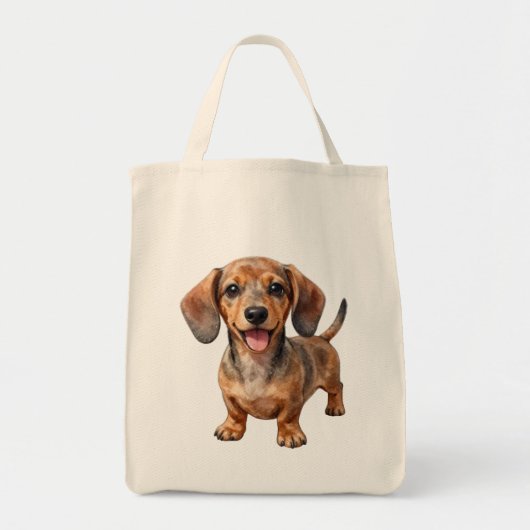Blijde Dachshund Puppy Tote Bag (Voorkant)