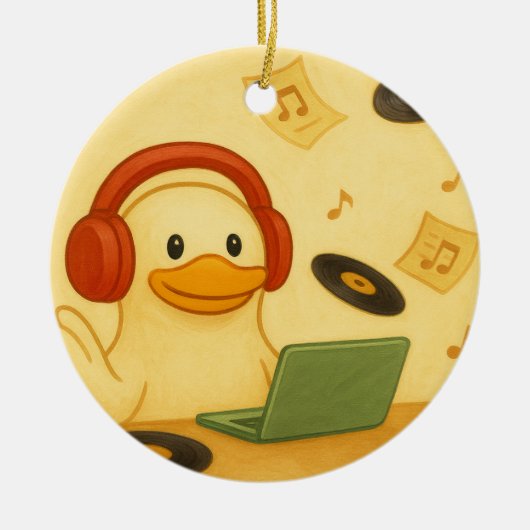 Blijde DJ Keramisch Ornament (Voorkant)