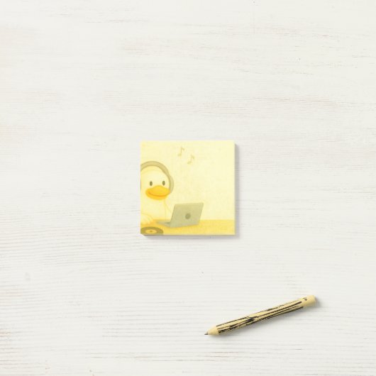 Blijde DJ Post-it® Notes (Op bureau)