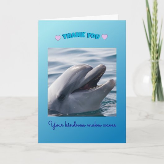 Blijde Dolfijn Oceaan Bedankkaart (Voorkant)