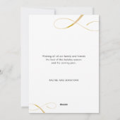Blijde Elegante Script Foto Kerst Feestdagenkaart (Achterkant)