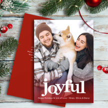 Blijde foto vet typografie Minimaal kerstfeest roo