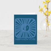 Blijde Gloed Maan GELUKKIG NIEUWJAAR Pas het aan Kaart (Gele Bloem)