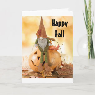BLIJDE GNOME - PRETTIGE HERFST/THANKSGIVING! FEESTDAGEN KAART