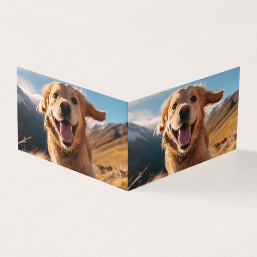 Blijde Golden Retriever Die Rent Kaart (Buitenkant)