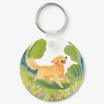 Blijde Golden Retriever | Licht Watercolor Kaart