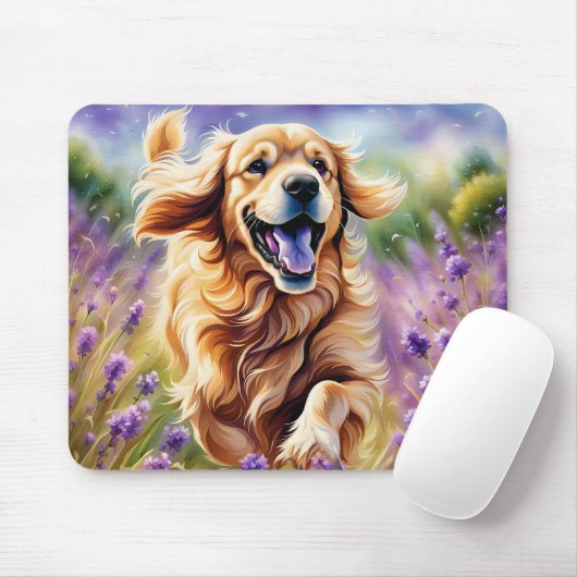 Blijde Golden Retriever Muismat (Met muis)