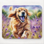 Blijde Golden Retriever Muismat (Voorkant)