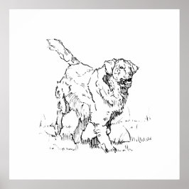 Blijde Golden Retriever, Persoonlijk Poster