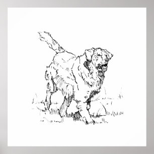 Blijde Golden Retriever, Persoonlijk Poster