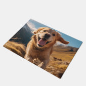 Blijde Golden Retriever Rent Deurmat (Schuin)