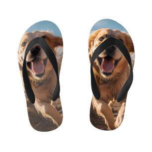 Blijde Golden Retriever Rent Kinder Teenslippers