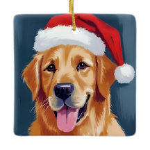 Blijde Goud Retriever | Kerst hond met Kerstman ho