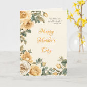 Blijde Grote Gele Rozen Orthodoxe Moederdag Kaart (Gele Bloem)