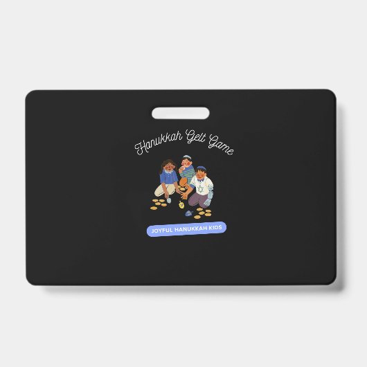 Blijde Hanukkah Kinderen Badge (Voorzijde)