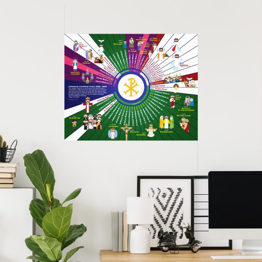 Blijde Heiligen Liturgische Kalender 2026 Jaar A Poster (Thuiskantoor)