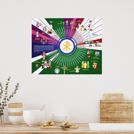 Blijde Heiligen Liturgische Kalender 2026 Jaar A Poster (Keuken)