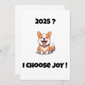 Blijde hond 2025? IK KIES VOOR VREUGDE Kaart (Voorkant / Achterkant)