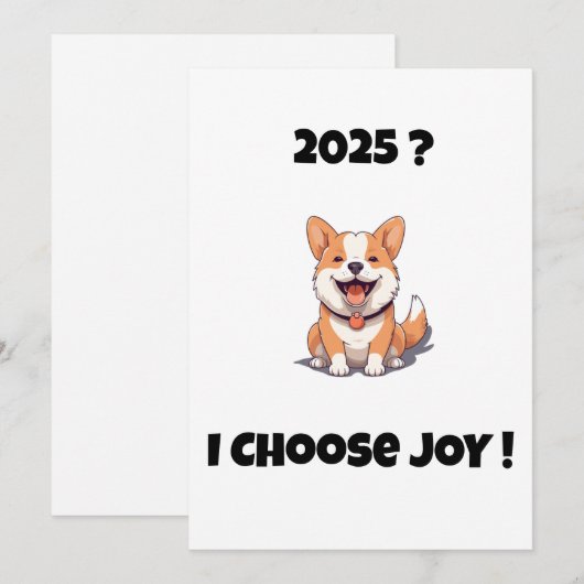 Blijde hond 2025? IK KIES VOOR VREUGDE Kaart (Voorkant / Achterkant)