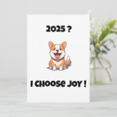 Blijde hond 2025? IK KIES VOOR VREUGDE Kaart (Staand voorkant)