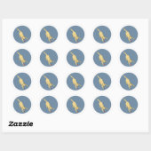 Blijde Hond Ronde Sticker (Vel)