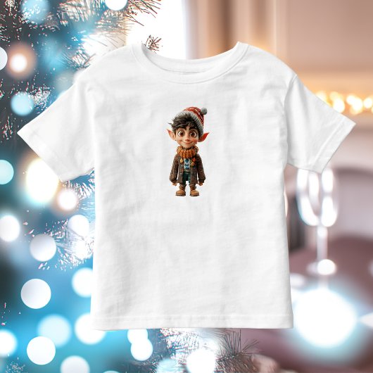 Blijde Jongen Kerst Elf Peuter T-shirt