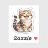 Blijde Kat Sticker (Vel)