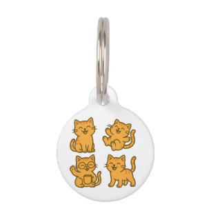 Blijde Katten – Cartoon Vrolijkheid Collectie Huisdierpenning