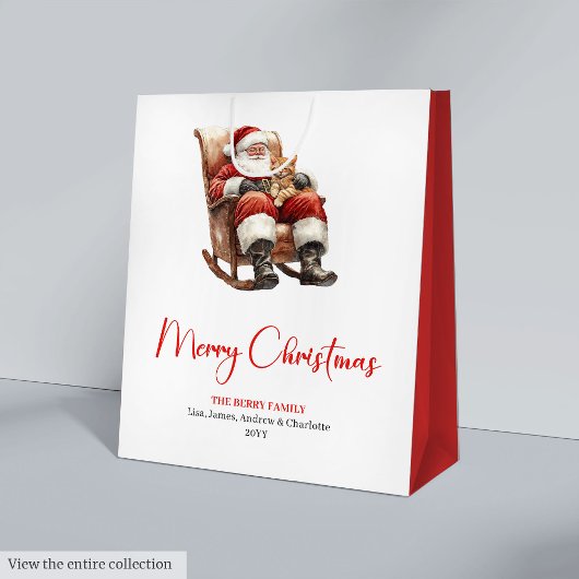 Blijde Kerstman Aangepaste Kerstmis Verpakking Medium Cadeauzakje
