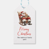 Blijde Kerstman Aangepaste Naam Bewerkbare Cadeaub Cadeaulabel (Voorkant)