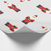 Blijde Kerstman Kerst Inpakpapier (Hoek)
