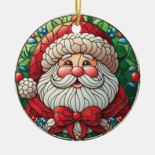 Blijde Kerstman Kerstboom Decoratie (Voorkant)