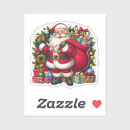 Blijde Kerstman Kerstmis Sticker