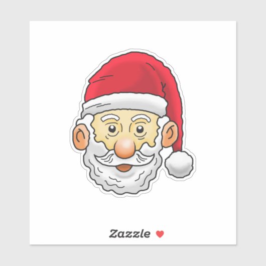 Blijde Kerstman op maat gesneden vinyl sticker (Vel)